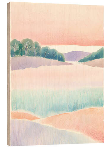 Obraz na drewnie Fields in Pastel