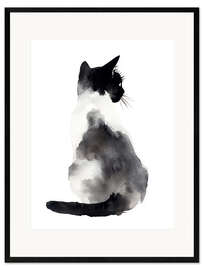 Impression artistique encadrée Sitting Cat - DejaReve