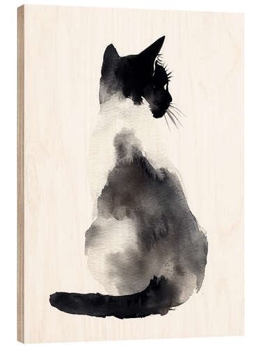 Puutaulu Sitting Cat