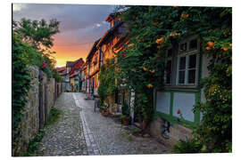 Alubild Sonnenuntergang in Quedlinburg, Deutschland