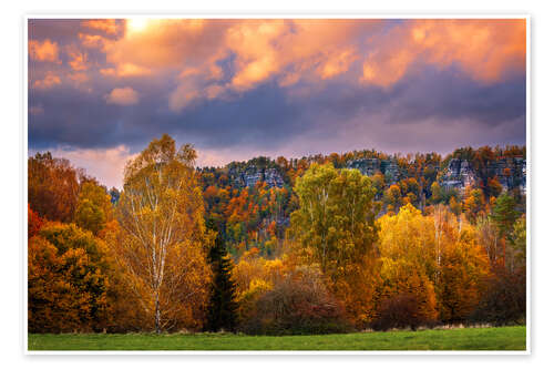 Plakat Autumn in Bohemian Switzerland