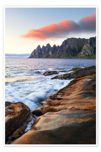 Plakat Dragon's Teeth at Sunset, Norway