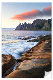 Wandsticker Drachenzähne zum Sonnenuntergang, Norwegen