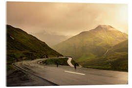 Acrylglasbild Furkapass im goldenen Licht - Dave Derbis