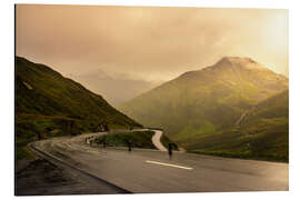 Aluminiumsbilde Furka Pass in golden light - Dave Derbis