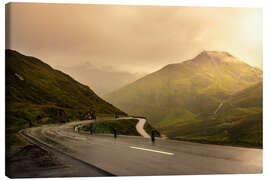 Stampa su tela Furka Pass in golden light - Dave Derbis