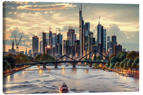 Leinwandbild Skyline Frankfurt am Main