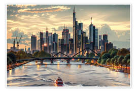 Wandbild Skyline Frankfurt am Main - Jörg Gamroth