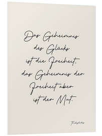 Hartschaumbild Das Geheimnis des Glücks - Thukydides