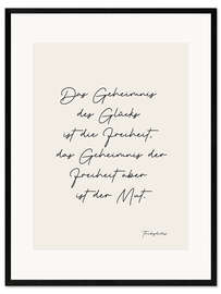 Gerahmter Kunstdruck Das Geheimnis des Glücks - Thukydides
