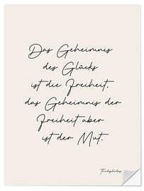 Wandsticker Das Geheimnis des Glücks - Thukydides