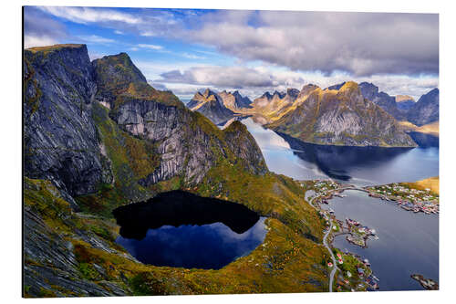 Cuadro de aluminio Reinebringen mountain and Reinefjord, Lofoten, Norway