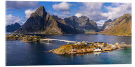 Acrylic print Sakrisoy Island and Reinefjord, Lofoten, Norway