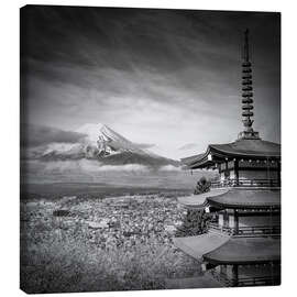 Leinwandbild Fuji mit Chureito Pagode - Melanie Viola
