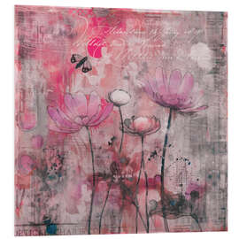 Hartschaumbild Verspielte Wildblumen