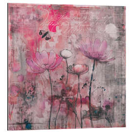 Magnettafel Verspielte Wildblumen