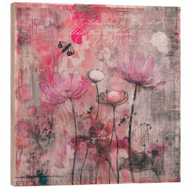 Holzbild Verspielte Wildblumen - Andrea Haase