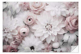 Naklejka na ścianę Pastel Flower Dreams