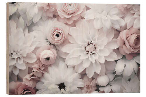Obraz na drewnie Pastel Flower Dreams