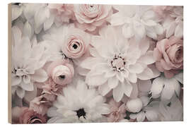 Obraz na drewnie Pastel Flower Dreams