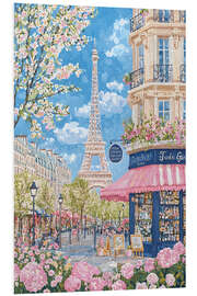 Hartschaumbild Paris im Frühling