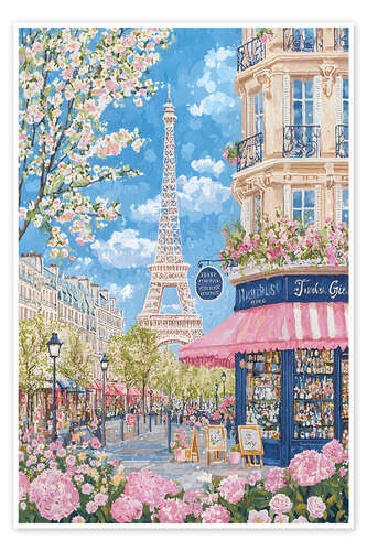 Poster Paris im Frühling