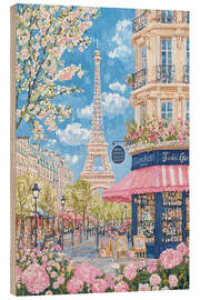 Wood print Paris in Spring - Peter Roder
