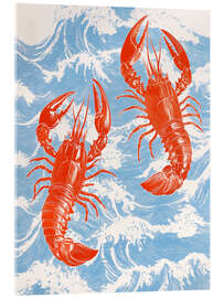 Acrylic print Red Lobster and Sea