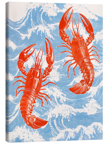 Canvas print Red Lobster and Sea