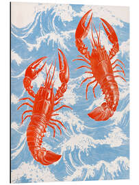 Magnettafel Rote Hummer und Meer