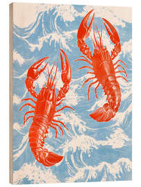 Puutaulu Red Lobster and Sea - Frank Daske