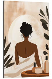 Magnettafel Boho Frau im Badezimmer