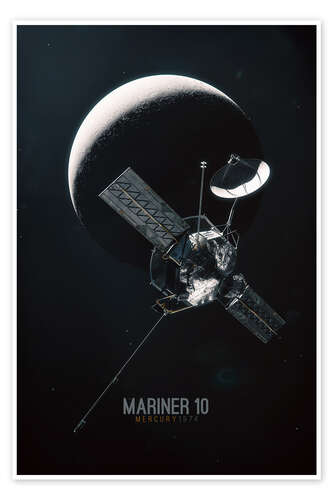 Poster Mariner 10 - Mercury 1974