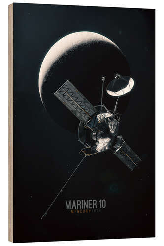 Tableau en bois Mariner 10 - Mercury 1974