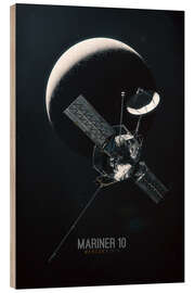 Tableau en bois Mariner 10 - Mercury 1974 - Tobias Roetsch