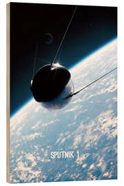 Stampa su legno Sputnik - Earth 1957 - Tobias Roetsch