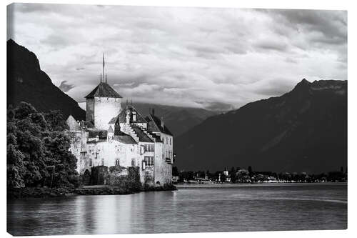 Obraz na płótnie Chillon Castle on Lake Geneva in Switzerland