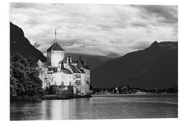 Hartschaumbild Schloss Chillon am Genfersee in der Schweiz