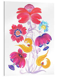 Gallery Print Lebendige Blumenfantasie im Petrykivka-Stil