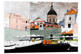 Hartschaumbild Altstadt von Dubrovnik, Kroatien