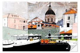 Wandsticker Altstadt von Dubrovnik, Kroatien