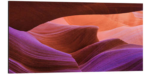 Aluminiumsbilde Colourful Waves of Stone