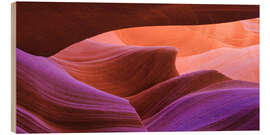 Tableau en bois Colourful Waves of Stone