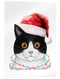 Acrylglasbild Santa Cat - Valeriya Korenkova