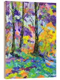 Obraz na drewnie Colourful wood - Pol Ledent