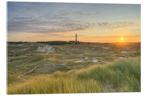 Akrylglastavla Lighthouse on Amrum at sunrise