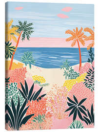 Leinwandbild Dekorative Exotische Strand-Landschaft - Frank Daske