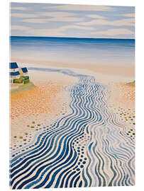 Acrylic print Sea and beach at low tide, Brittany - Frank Daske
