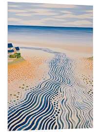 Hartschaumbild Meer und Strand bei Ebbe, Bretagne