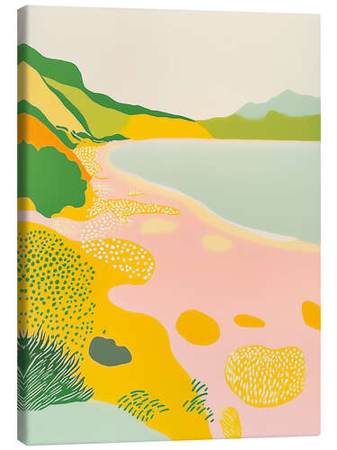 Leinwandbild Pink Beach Maritime Strand-Landschaft